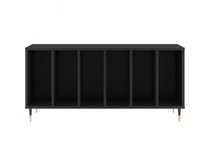 Sonata H Шкаф за грамофонни плочи черен 100x38x48 см инженерно дърво