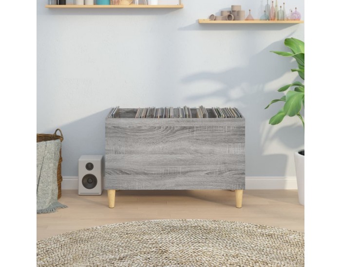Sonata H Шкаф за винилови плочи сив сонома 74,5x38x48 см инженерно дърво