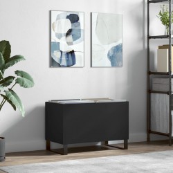 Sonata Dulap pentru discuri, negru, 74,5x38x48 cm, lemn prelucrat