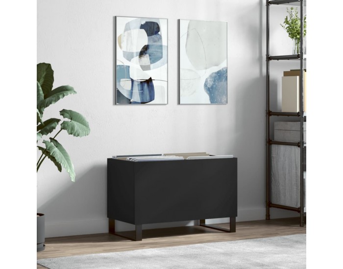 Sonata Dulap pentru discuri, negru, 74,5x38x48 cm, lemn prelucrat