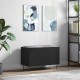Sonata H Шкаф за грамофонни плочи черен 74,5x38x48 см инженерно дърво