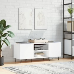 Sonata H Шкаф за грамофонни плочи бял 121x38x48 см инженерно дърво - Comode TV