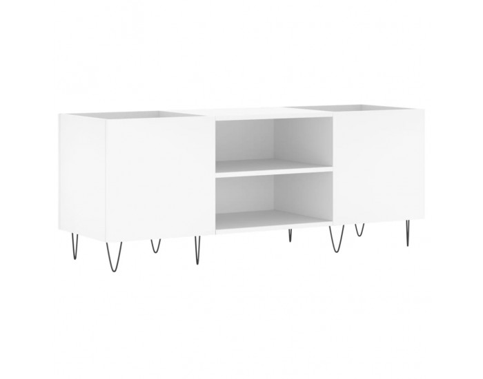 Sonata H Шкаф за грамофонни плочи бял 121x38x48 см инженерно дърво