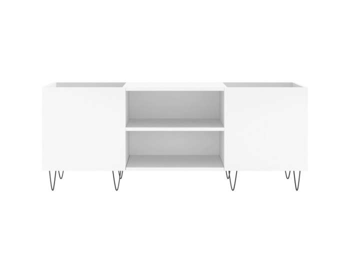 Sonata H Шкаф за грамофонни плочи бял 121x38x48 см инженерно дърво