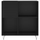 Sonata H Шкаф за грамофонни плочи черен 84,5x38x89 см инженерно дърво