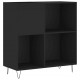 Sonata H Шкаф за грамофонни плочи черен 84,5x38x89 см инженерно дърво