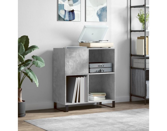 Sonata H Шкаф за грамофонни плочи сив 84,5x38x89 см инженерно дърво
