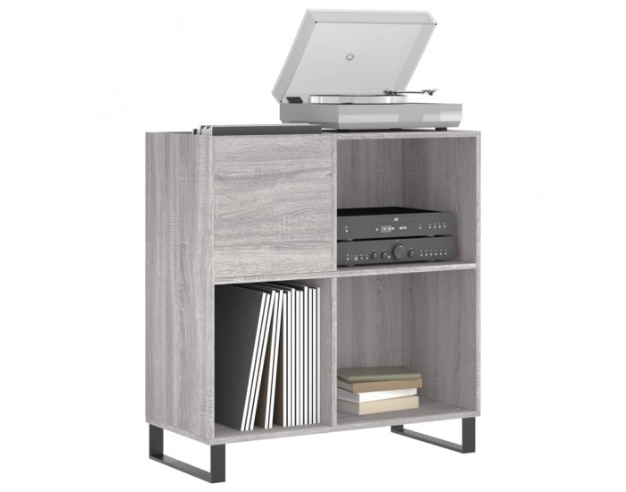 Sonata H Шкаф за винилови плочи сив сонома 84,5x38x89 см инженерно дърво