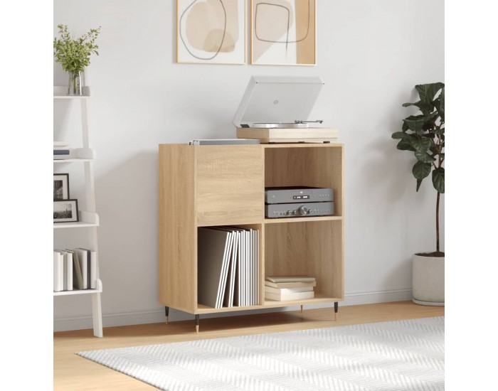 Sonata H Шкаф за винилови плочи сонома дъб 84,5x38x89 см инженерно дърво