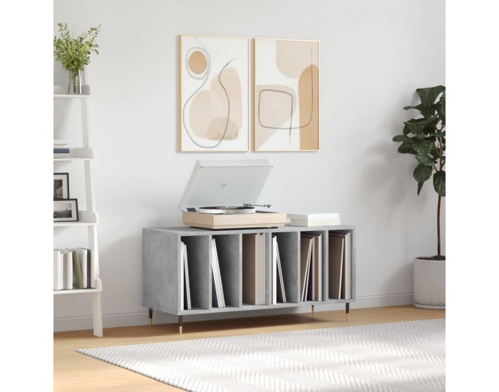 Sonata H Шкаф за винилови плочи бетонно сив 100x38x48 см инженерно дърво