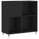 Sonata H Шкаф за грамофонни плочи черен 84,5x38x89 см инженерно дърво