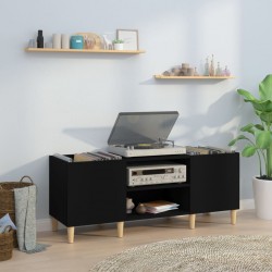 Sonata H Шкаф за грамофонни плочи черен 121x38x48 см инженерно дърво - Comode TV