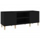Sonata H Шкаф за грамофонни плочи черен 121x38x48 см инженерно дърво