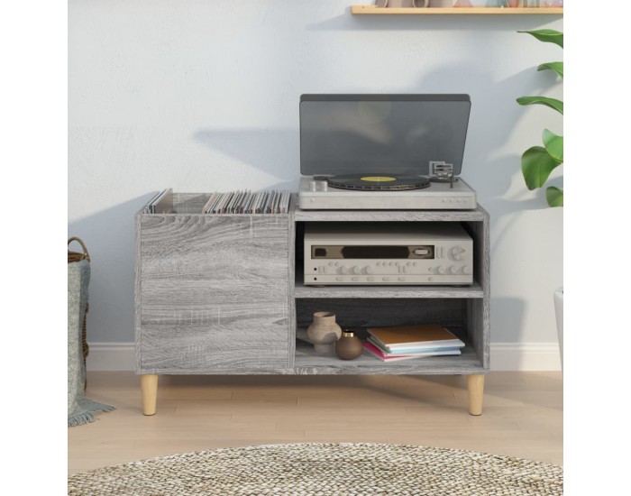 Sonata H Шкаф за винилови плочи сив сонома 84,5x38x48 см инженерно дърво