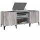 Sonata H Шкаф за винилови плочи сив сонома 121x38x48 см инженерно дърво