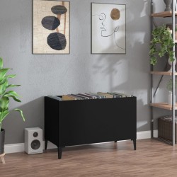 Sonata Dulap pentru discuri, negru, 74,5x38x48 cm, lemn prelucrat