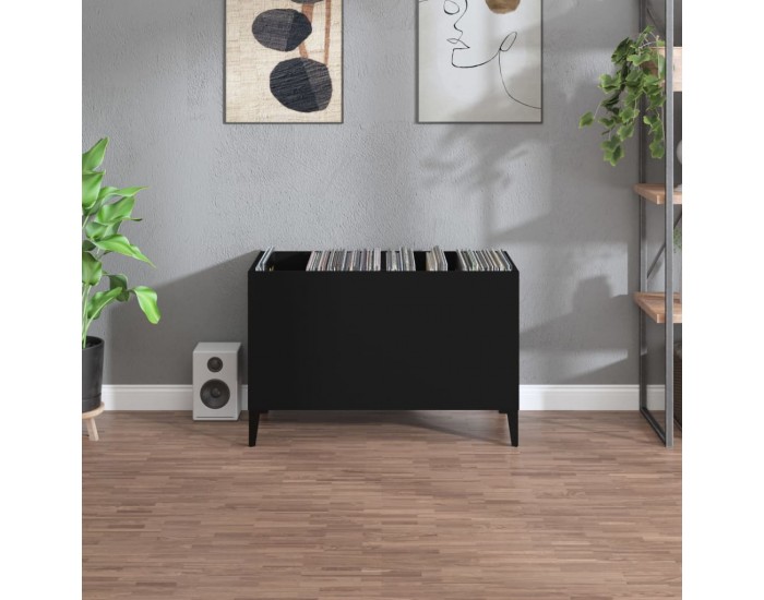 Sonata Dulap pentru discuri, negru, 74,5x38x48 cm, lemn prelucrat
