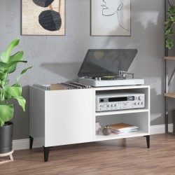 Sonata H Шкаф за винилови плочи бял гланц 84,5x38x48 см инженерно дърво - Comode TV