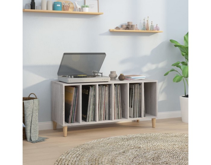 Sonata H Шкаф за винилови плочи сив сонома 100x38x48 см инженерно дърво