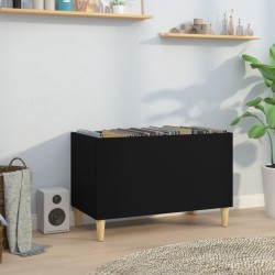 Sonata H Шкаф за грамофонни плочи черен 74,5x38x48 см инженерно дърво - Comode TV
