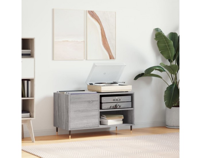 Sonata H Шкаф за винилови плочи сив сонома 85x38x48 см инженерно дърво