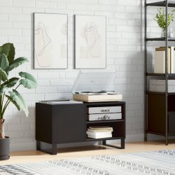 Sonata H Шкаф за грамофонни плочи черен 85x38x48 см инженерно дърво - Comode TV