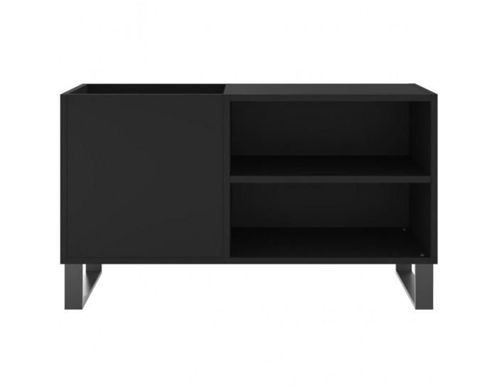 Sonata H Шкаф за грамофонни плочи черен 85x38x48 см инженерно дърво