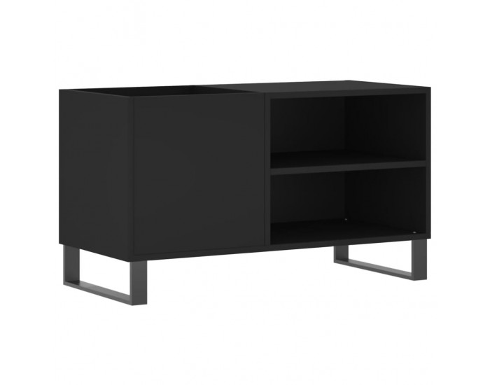Sonata H Шкаф за грамофонни плочи черен 85x38x48 см инженерно дърво
