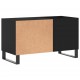 Sonata H Шкаф за грамофонни плочи черен 85x38x48 см инженерно дърво