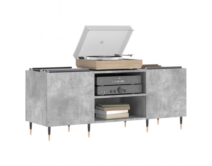 Sonata H Шкаф за грамофонни плочи сив 121x38x48 см инженерно дърво