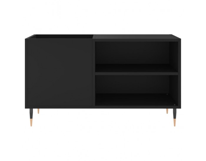 Sonata H Шкаф за грамофонни плочи черен 85x38x48 см инженерно дърво
