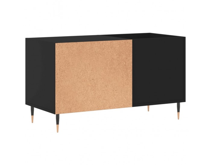 Sonata H Шкаф за грамофонни плочи черен 85x38x48 см инженерно дърво