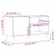 Sonata H Шкаф за грамофонни плочи черен 85x38x48 см инженерно дърво