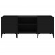Sonata H Шкаф за грамофонни плочи черен 121x38x48 см инженерно дърво