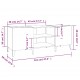 Sonata H Шкаф за грамофонни плочи черен 121x38x48 см инженерно дърво