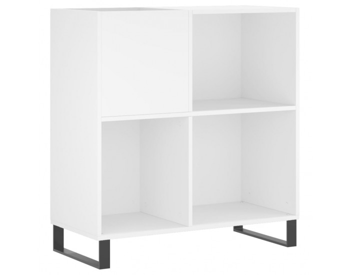 Sonata H Шкаф за грамофонни плочи бял 84,5x38x89 см инженерно дърво