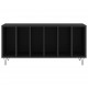 Sonata H Шкаф за грамофонни плочи черен 100x38x48 см инженерно дърво