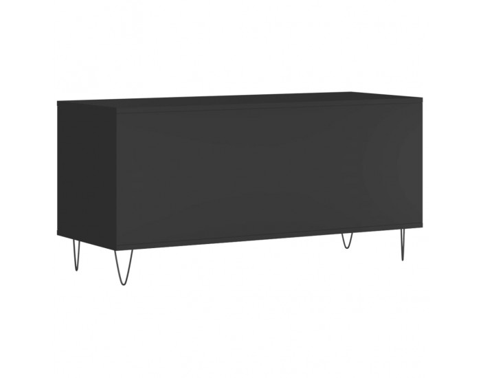 Sonata H Шкаф за грамофонни плочи черен 100x38x48 см инженерно дърво