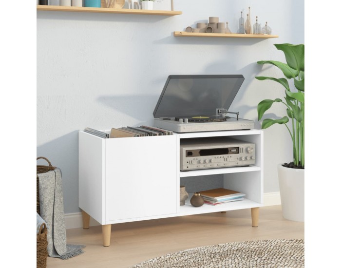 Sonata H Шкаф за грамофонни плочи бял 84,5x38x48 см инженерно дърво