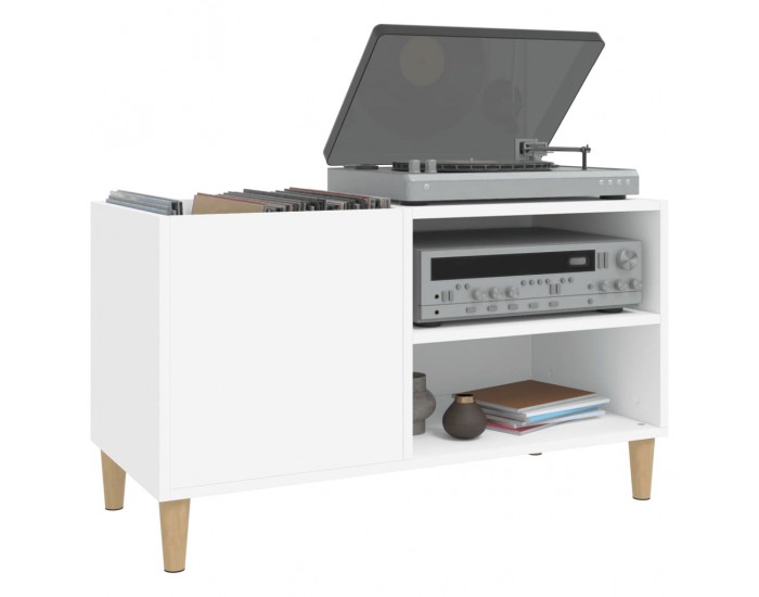 Sonata H Шкаф за грамофонни плочи бял 84,5x38x48 см инженерно дърво