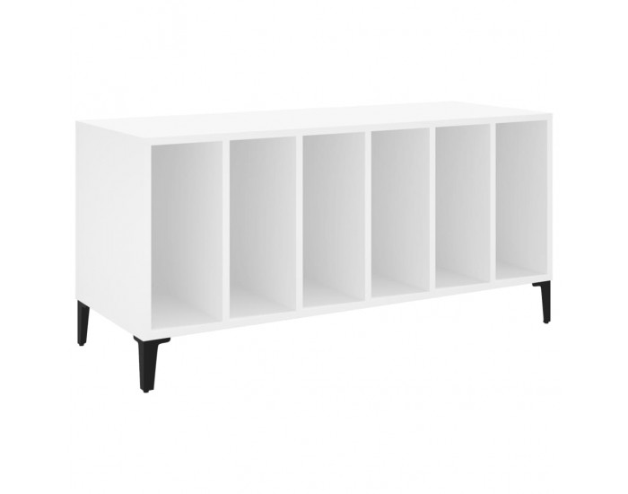Sonata H Шкаф за грамофонни плочи бял 100x38x48 см инженерно дърво