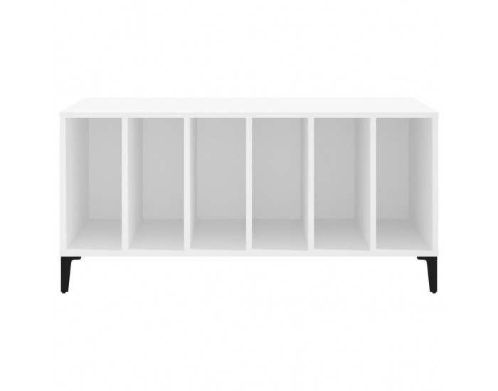 Sonata H Шкаф за грамофонни плочи бял 100x38x48 см инженерно дърво