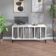 Sonata H Шкаф за грамофонни плочи бял 100x38x48 см инженерно дърво