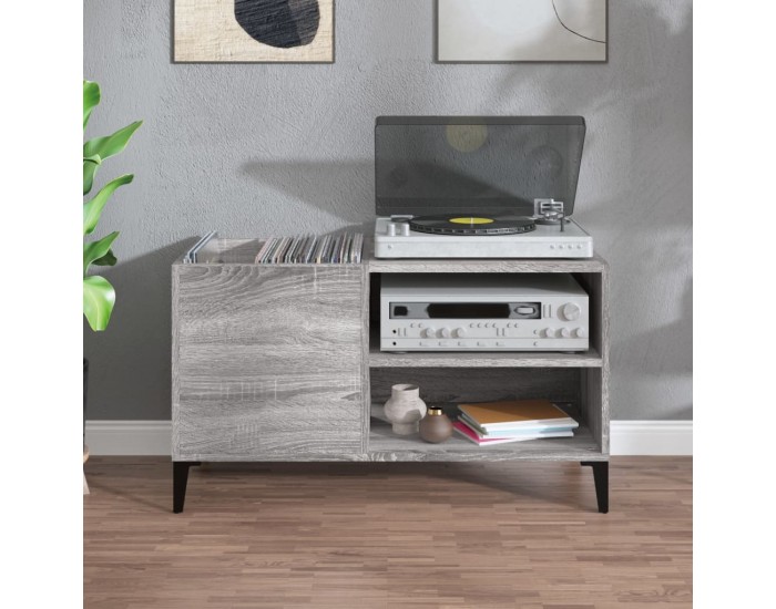 Sonata H Шкаф за винилови плочи сив сонома 84,5x38x48 см инженерно дърво