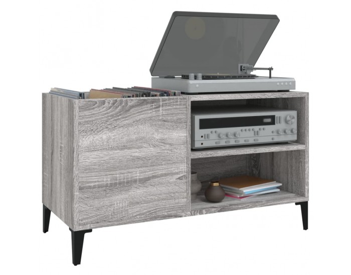 Sonata H Шкаф за винилови плочи сив сонома 84,5x38x48 см инженерно дърво
