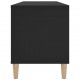 Sonata H Шкаф за грамофонни плочи черен 100x38x48 см инженерно дърво
