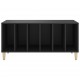 Sonata H Шкаф за грамофонни плочи черен 100x38x48 см инженерно дърво