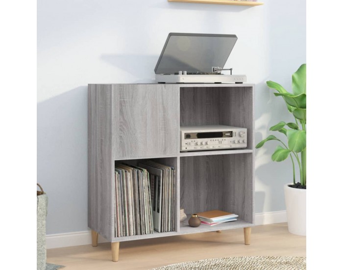 Sonata H Шкаф за винилови плочи сив сонома 84,5x38x89 см инженерно дърво