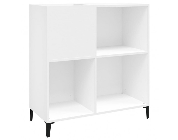 Sonata H Шкаф за грамофонни плочи бял 84,5x38x89 см инженерно дърво
