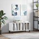 Sonata H Шкаф за грамофонни плочи бял 100x38x48 см инженерно дърво